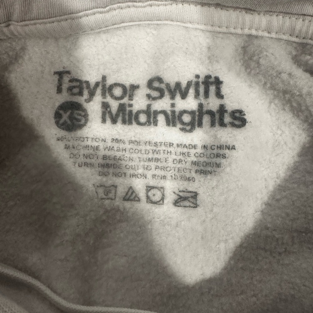 Taylor Swift Midnights Tour Karma Is A Cat Graphic Hoodie - Beige Tie-Dye - Picture 4 of 4